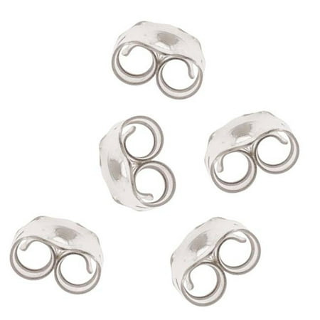 Sterling Silver Earring Backs (Earnuts) Medium 5mm (12)