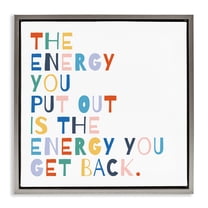 Stupell Industries Motivational Rainbow Phrase Inspirational Painting Gray Floater Framed Canvas Art Print Wall Art, 18 x 18