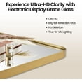 thumbnail image 3 of MOON MIRROR Brushed Gold Rectangle Pivot Mirror for Bathroom, Brass Pivoting Vanity，Overall 24.33 x 30 in (Mirror 20x 30 in), 3 of 9