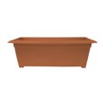 thumbnail image 5 of Bloem Dayton 27" Wide Plastic Planter Box - 100% Recycled Plastic Outdoor Rectangular Pot for Deck, Patio & Porch, Terra Cotta, 3-Pack, 5 of 7