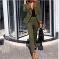 thumbnail image 3 of Traje de dos piezas de color liso de moda para primavera y otoño de Amazon de AliExpress para mujer, 3 of 6