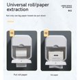 thumbnail image 3 of Portarrollos de papel higiénico adhesivo Baño montado en la pared Soporte de papel higiénico a prueba de mascotas blanco Portarrollos de papel higiénico impermeable de plástico con tapa, 3 of 5