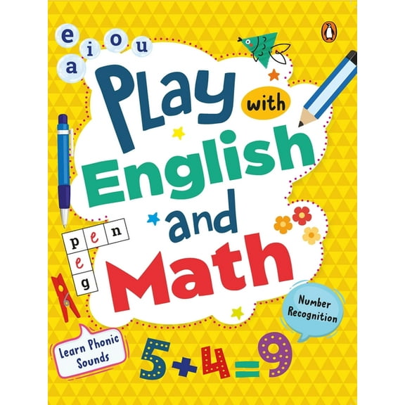 Play with English and Math: First Practice Workbook, Omnibus Fun and Interactive English and Math Learning Activities fo, (Paperback)