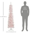thumbnail image 3 of HOMCOM 6' Artificial Christmas Tree with Realistic Branches Pink, 3 of 10