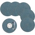 thumbnail image 1 of 38cm Woven Round Placemats Heat Insulation Non Slip Braided Cotton Dinner Table Gift, 1 of 5