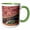Green/White, variant on 3drose, Green River Overlook. Red Rock Canyons, Canyonlands Park, Moab, Utah., 11oz Two-tone Red Mug