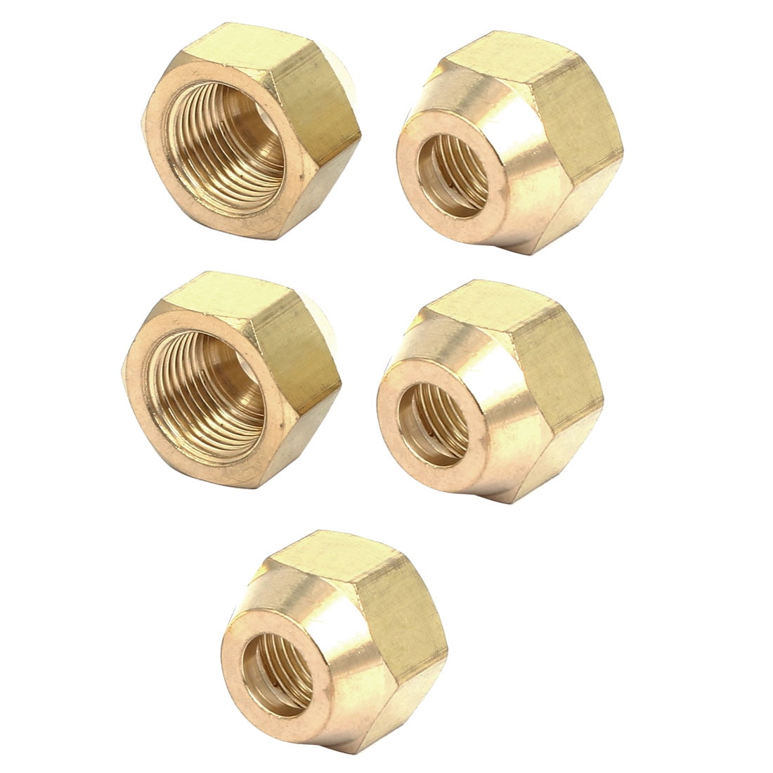 3/8BSP Brass Flare Nuts Air Conditioner Parts Fittings 5pcs for 10mm