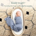 thumbnail image 4 of PurComfy Supersoft Swaddle Blanket, Premium Bamboo Viscose Baby swaddling Blankets, Lightweight & Breathable Swaddle Blankets for Boys and Girls, 47” x 47”, Neutral Baby Essentials, 4 of 9