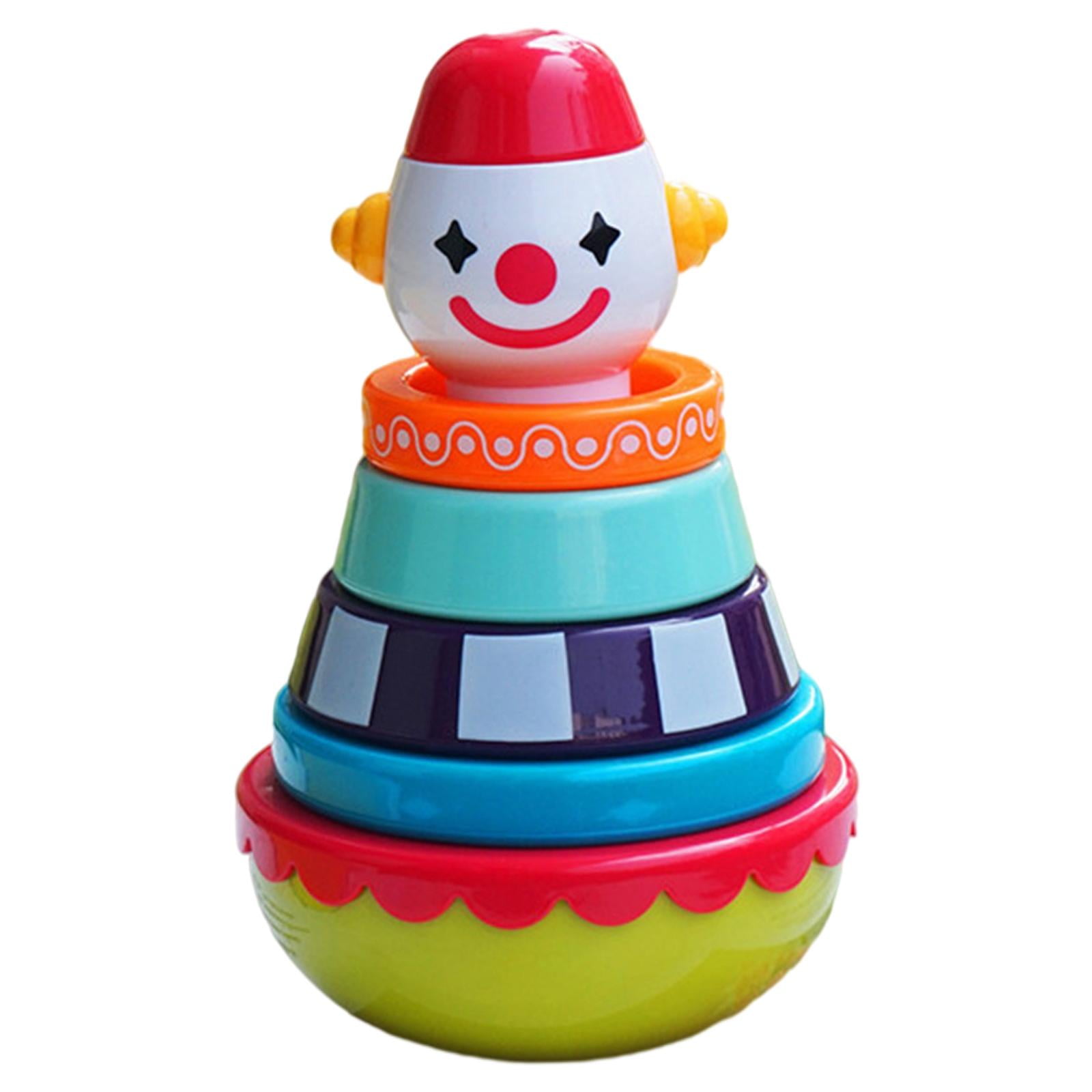 Stackable Rings Baby Toy, Wobble Toy Clown