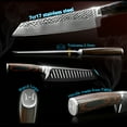 thumbnail image 3 of Professional Kitchen Knives, 3PC Chef Knife Set Sharp Knives for Kitchen High Carbon Stainless Steel Hammered Blade, Japanese Cooking Knife, 3 of 6