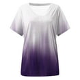 thumbnail image 5 of vigerkar Summer Tops for Women 2025 Short Sleeve V Neck T Shirts Trendy Vintage Basic Tees Loose Comfy Blouses Casual Outfits Light Purple, L, 5 of 6