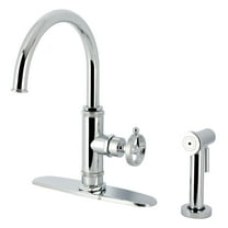 Kingston Brass KSD2431RNK Levante Single-Handle 2-Hole Deck Mount Kitchen Faucet in Polished Chrome