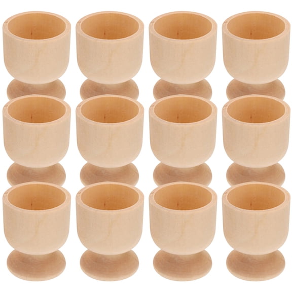 UPOUART 12Pcs Easter Egg Display Stand Wooden For Easter Diy Game And Handmade Crafts