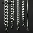 thumbnail image 4 of Stainless Steel Cuban Curb Chain Silver 16"-30" Men Choker Necklace 3/5/7/9/11mm, 4 of 8