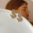 thumbnail image 6 of ddioayh Sparkly Dollar Sign Dangle Earrings Acrylic Shiny Dollar Money Stud Earrings for Women Statement Holiday Jewelry, 6 of 9