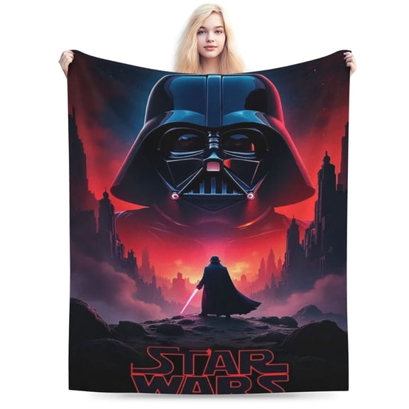 Darth Vader Blanket, Soft Warm Cozy Plush Throw Blanket Gifts for Adults Kids, Lightweight Fuzzy Comfy Flannel Blankets for Couch Bed House Decor Travel 40"X30"