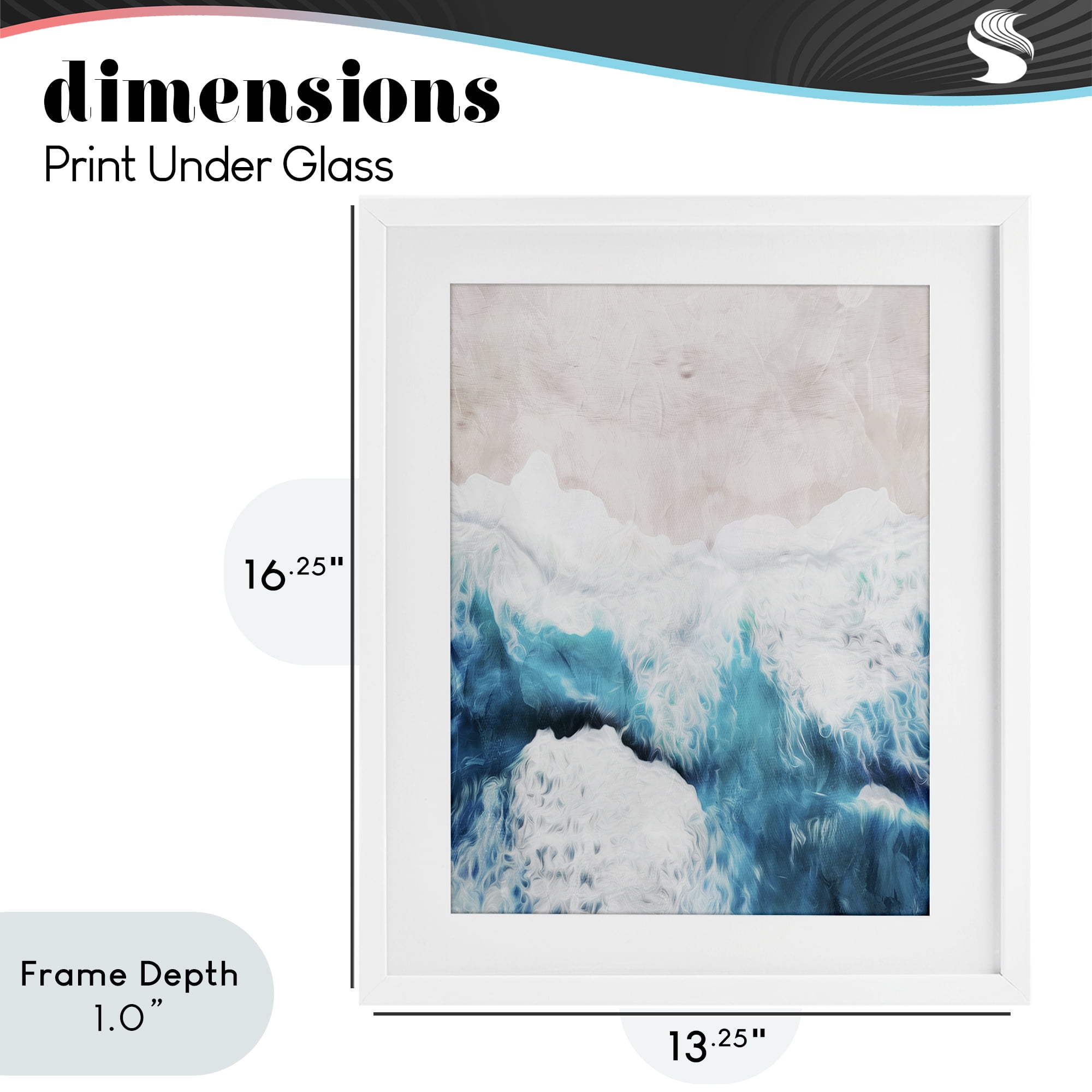 Stupell Industries On The Beach Aerial White Framed Print Under Glass, design by Milli Villa