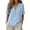 #0003-Blue, variant on Favoffer Women's Casual Linen Blend Short Sleeve Blouse V Neck Button Down Loose Fit Solid Color Tunic Top Lightweight Breathable Shirt Ideal for Spring Summer Daily Casual Vacation Wear