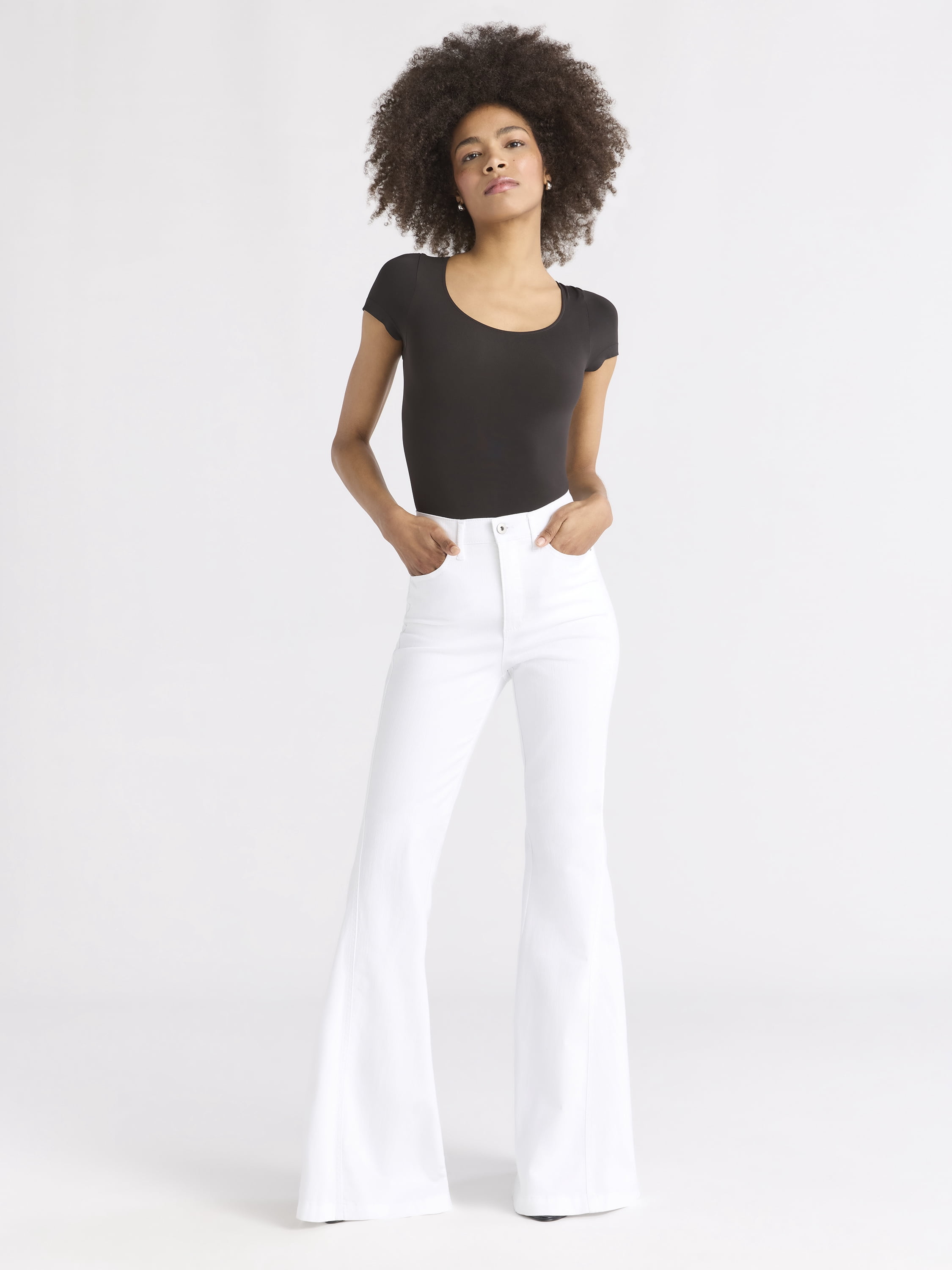 Sofia by Sofia Vergara Women's and Women's Plus Melisa Mega Flare High Rise Jeans, Sizes 0-28W