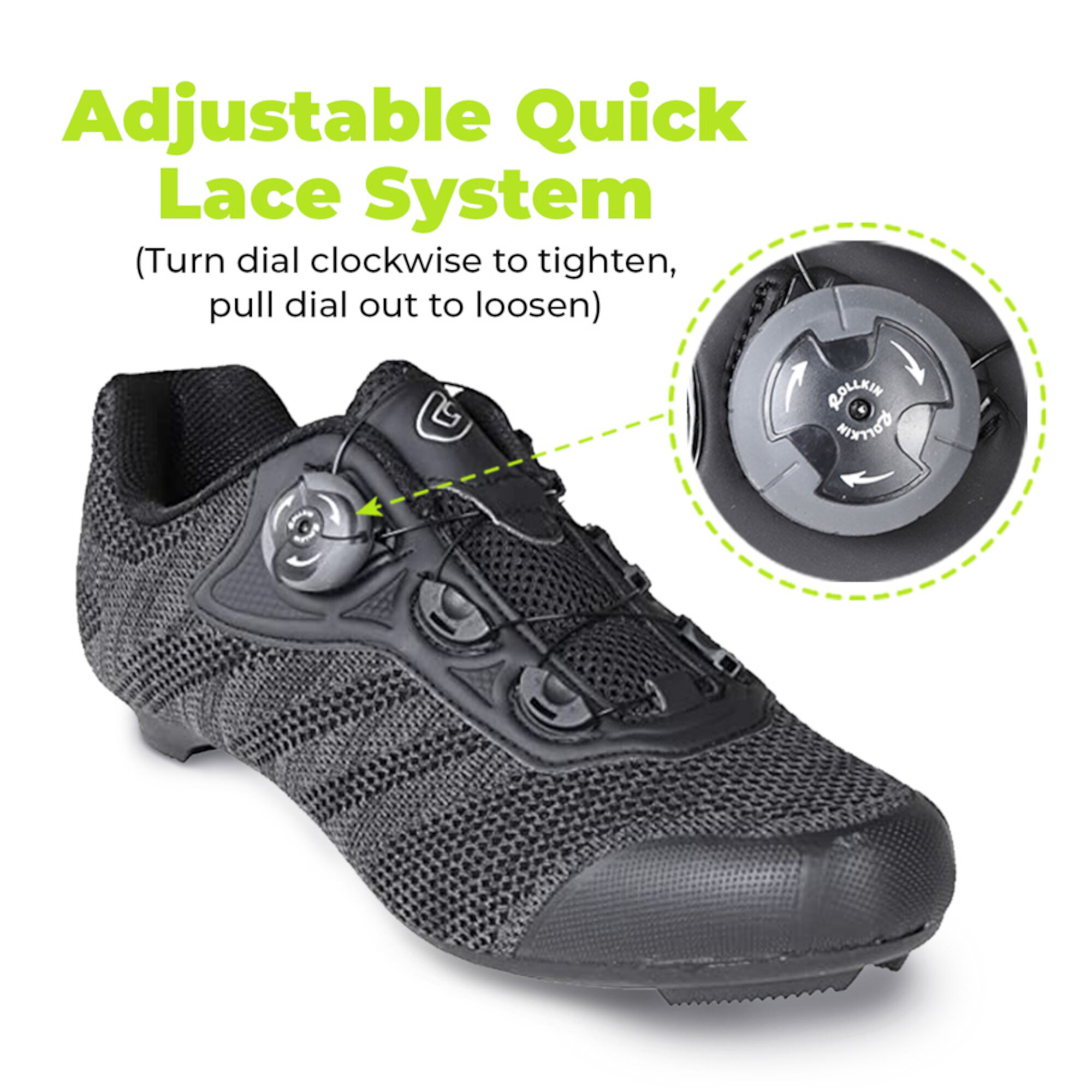 Gavin Pro Road / Indoor Cycling Shoe, Quick Lace - 3 Bolt Road Cleat Compatible - image 3 of 10