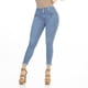 thumbnail image 1 of Pantalón Dama colombiano mezclilla stretch Push Up Jeans Mujer skinny azul acero 7, 1 of 5