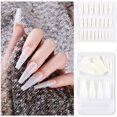 thumbnail image 4 of Full Coverage Nails for Ladies and Girls - 24 Long Nails with Glue for, 4 of 7