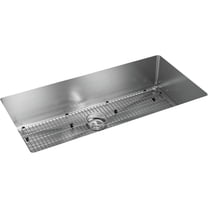 Elkay Crosstown Stainless Steel 36-1/2" x 18-1/2" x 9", Single Bowl Undermount Sink Kit