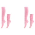 thumbnail image 1 of Ruiboury 2x Polyester Made Slouch Socks Breathable And Sweat-absorbing Exquisite Craft Comfortable To Wear Soft Texture Light Pink 2Set, 1 of 6