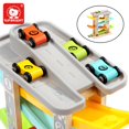 thumbnail image 1 of Car Race Track Playset Juguetes de madera con 4 niveles Gliding Cars Rampa de madera Racer Juguetes para pequeños Educación temprana Baoblaze Juguetes de pista de coche, 1 of 7