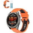 thumbnail image 1 of wonima11 for Garmin Fēnix 8 Pro MICROLED 51MM Silicone Sport Band,Durable Outdoor Armor Strap,Soft Breathable Wristband Replacement for Fitness,Hiking,Running,Everyday Wear(Orange+Black), 1 of 1