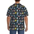 thumbnail image 3 of Yiaed Rocket Space Print Mens Casual Wrinkle Free Shirts Short Sleeve Button Down Summer Stretch Dress Shirt-4X-Large, 3 of 5