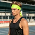 thumbnail image 2 of UJNDER Stretchy Wicking Performance Headband for Workout Training Sports Fitness Running Gym Activities Workout Headbands for Women,Light Green,One Size, 2 of 4