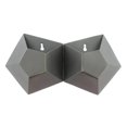 thumbnail image 1 of Benzara BM229944 Hexagonal Shaped Metal Wall Vase with Attached Frame, Gray, 1 of 5