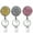 Pretty Golden Sliver Pink-UK, variant on Retractable Badge Holder, Lightweight Plastic Badge Reel Retractable Card Holder with Key Ring Backing Belt Clip