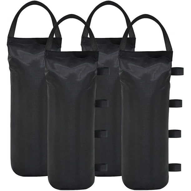 112 Lbs Extra Large Pop Up Canopy Weights Sand Bags For Ez Pop Up Canopy  Tent Outdoor Instant Canopies, 4-Pack,Black (Without Sand) Dark Black 