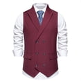 thumbnail image 4 of VBARHMQRT Manteau d'Hiver pour Garçons Veste en Cuir pour Hommes Mode Rayures Costume Rétro Décontracté, 4 of 4