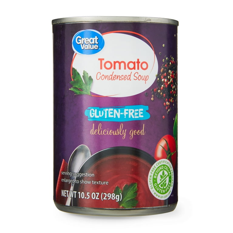 (4 pack) Great Value Gluten-Free Tomato Condensed Soup, 10.5 oz