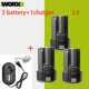 thumbnail image 1 of 100% Nuevo Original 2.0/4.0Ah para WORX Kress 12V WA3506 WU127 WU128 WU130 WU131X WU132 WU280 WX128 WX129 WX540 Batería para Herramienta Eléctrica, 1 of 10