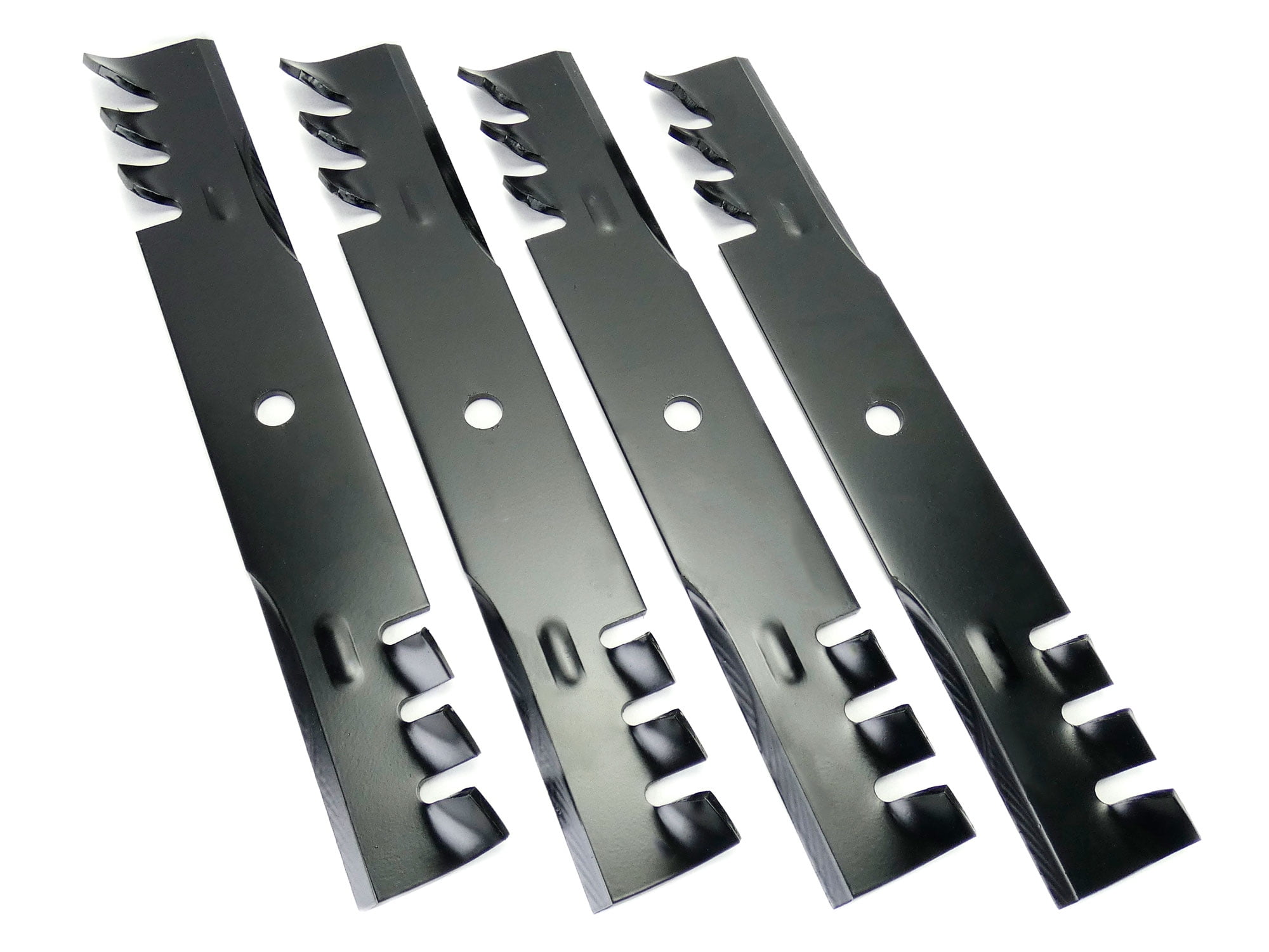 (4) Aftermarket Universal Toothed Mulching Blades for Hustler/Scag 32