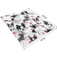 thumbnail image 4 of Pug and Love Heart Blanket,Comfortable Soft Flannel Throw Blanket,All Season,Warm Lightweight Blankets for Sofa Bed Couch Living Room Chair,60"x80"(150x200cm), 4 of 4