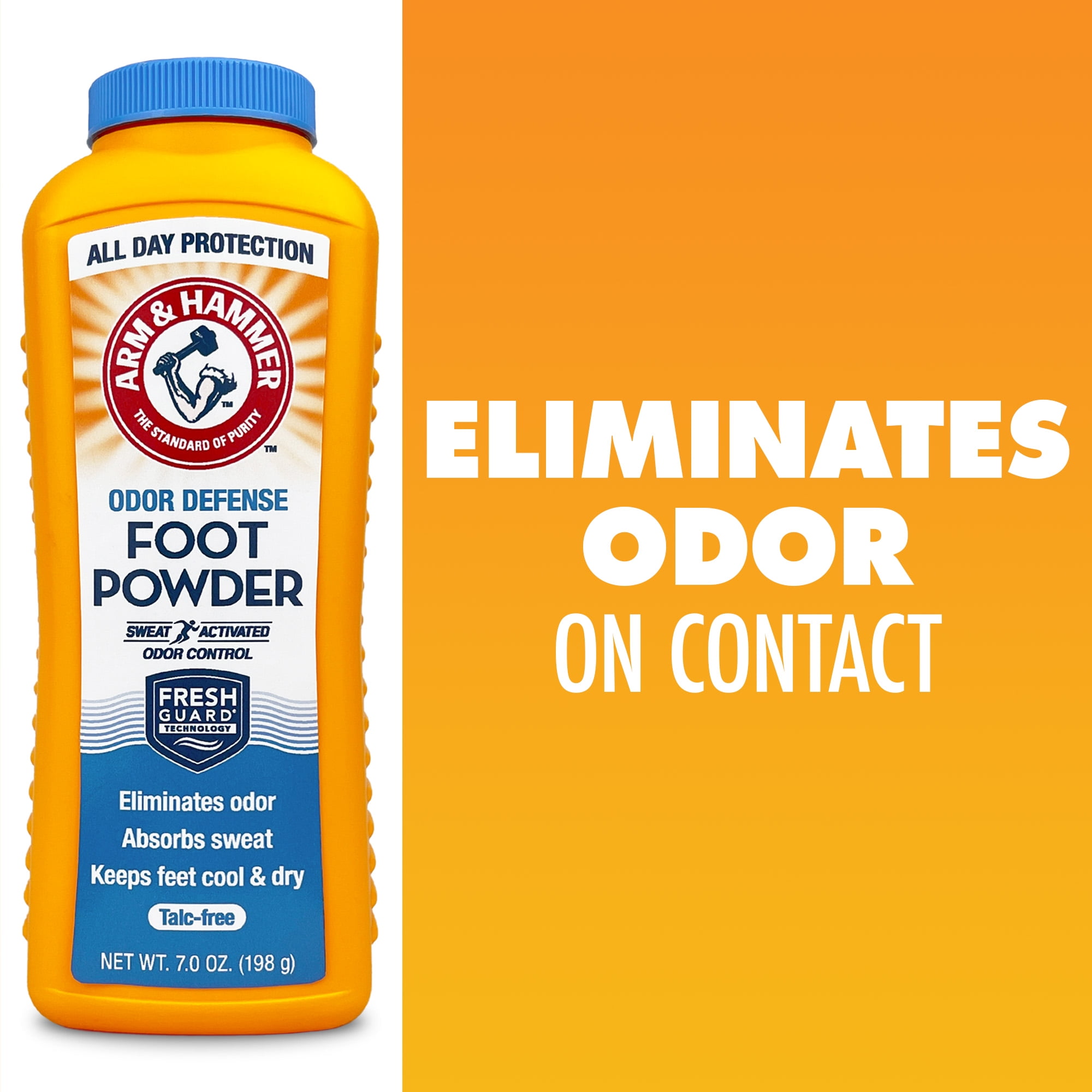 (2 pack) Arm & Hammer Fresh Scent Odor Defense Foot Powder, 7 oz