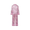thumbnail image 3 of Family Matching Christmas Pajamas Set Santa Letter Print Holiday Satin Sleepwear Dad Mom Kids PJs, 3 of 10