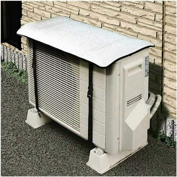 Outdoor air conditioning heat pump cover, sun umbrella 5mm thick dust-proof and UV resistant aluminum plate, with circuit, suitable for AC units,