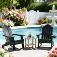 thumbnail image 6 of Adirondack Outdoor Side Table Set Of 2 with Storage Shelf, HDPE Patio End Table Weather Resistant, Indoor & Outdoor Side Table for Bedroom Living Room, 6 of 11