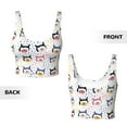 thumbnail image 5 of Haiem Cute Dog Pattern Womens Sports Bra - U Neck Padded Low Impact Yoga Bra Workout Crop Top Gym Moisture-Wicking Workout Vest -XX-Large, 5 of 9