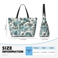 thumbnail image 4 of PISONIC Large Beach Travel Bag for Women, Dragonfly Flowers Printed Waterproof Sandproof Tote Bag with Zipper for Beach Vacation Travel Gym, 4 of 7