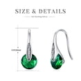 thumbnail image 5 of Midir&Etain Birthstone Earrings Sterling Silver Celtic Knot Dangle Drop Earrings for Sensitive Ears Irish Jewelry Valentine's Mothers Day Birthday Gifts for Women Girlfriend Wife, 5 of 6