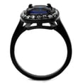thumbnail image 2 of Womens Black Blue Ring Anillo Para Mujer Stainless Steel Ring with Glass in Montana Audrina, 2 of 4