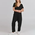 thumbnail image 3 of Women's Jumpsuit Soft Fabric Casual Loose Short Sleeve Spring Summer Autumn Daily Wear, 3 of 7