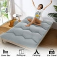 thumbnail image 6 of Japanese Futon Mattress for Adults, Thicken Tatami Mat Sleeping Pad, Roll Up Sleeping Mattress for Floor, Futon Floor Bed for Camping Trips Guest Room, 6 of 7